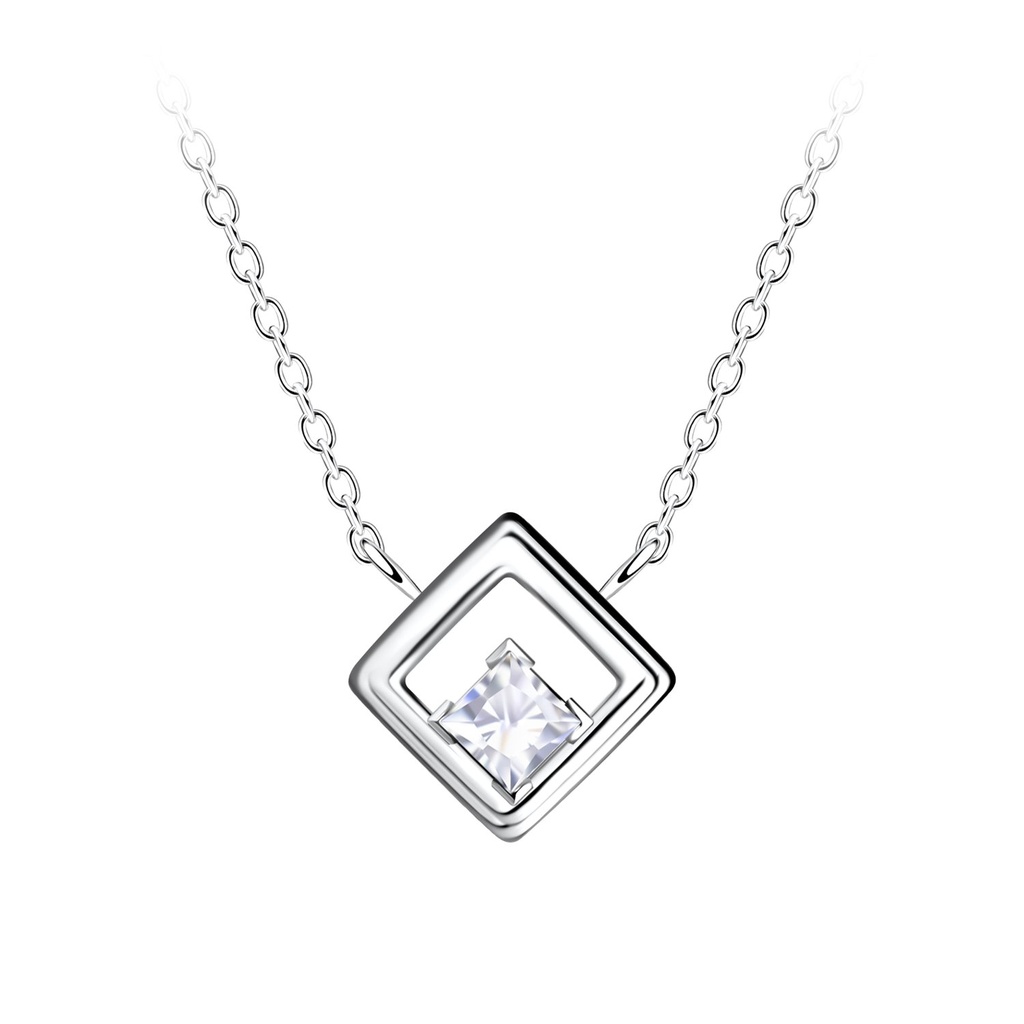 Collier carré en argent