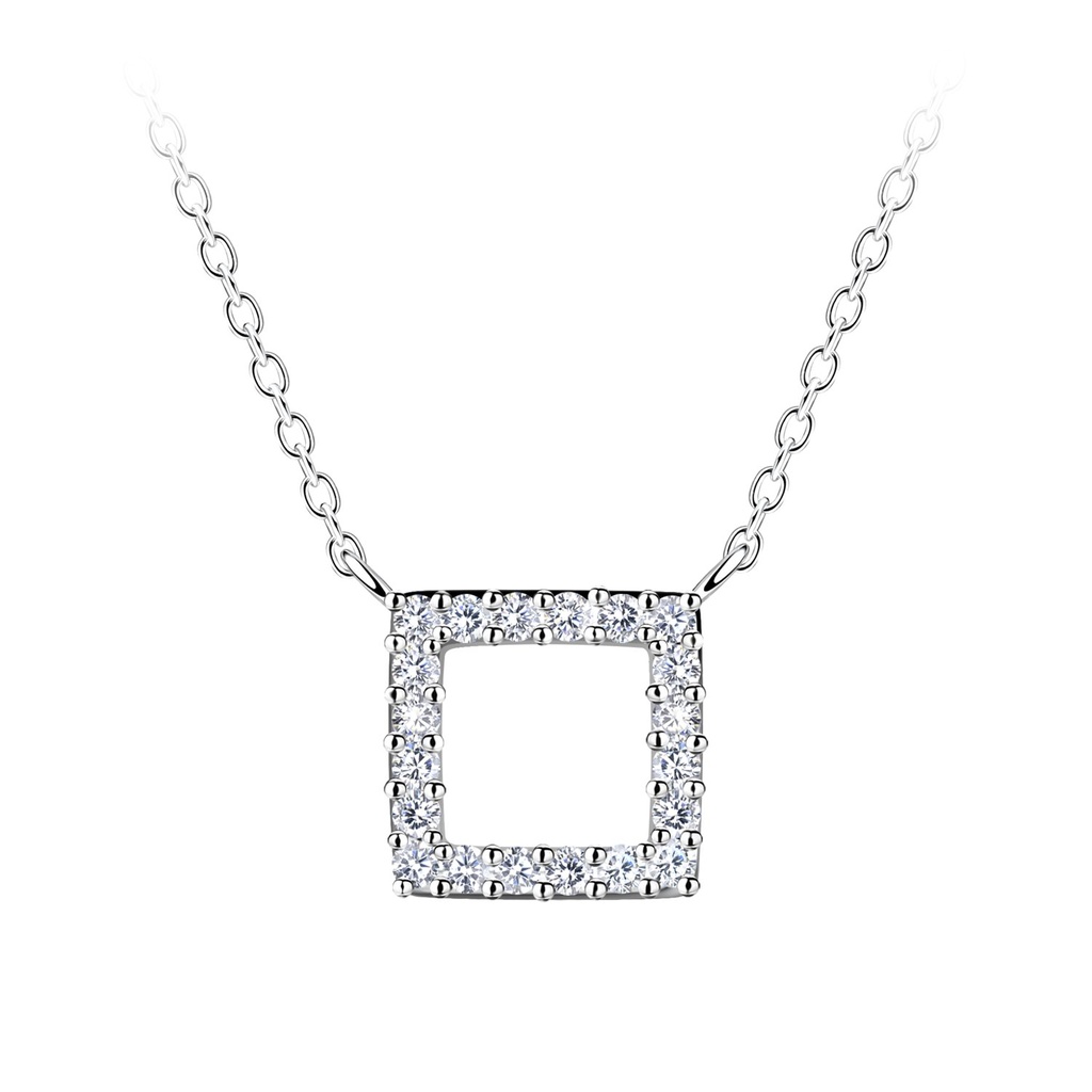 Silver Square Necklace
