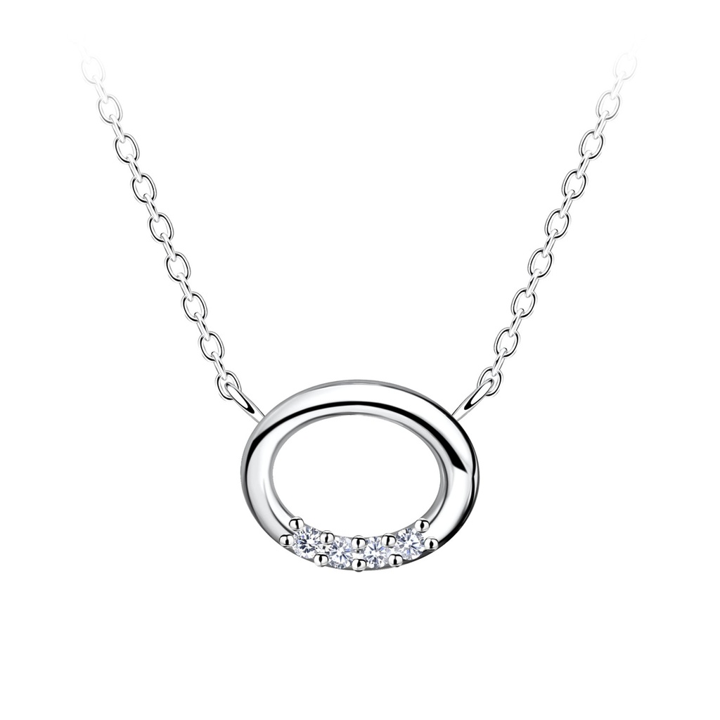 Silver Oval Necklace