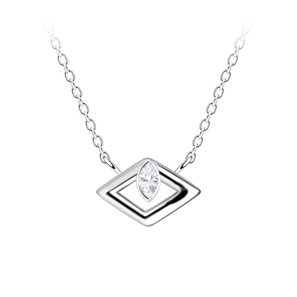 [10037042] Collier en forme de diamant en argent