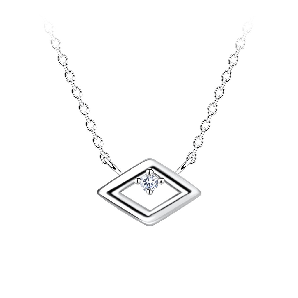 [10037045] Collier en forme de diamant en argent