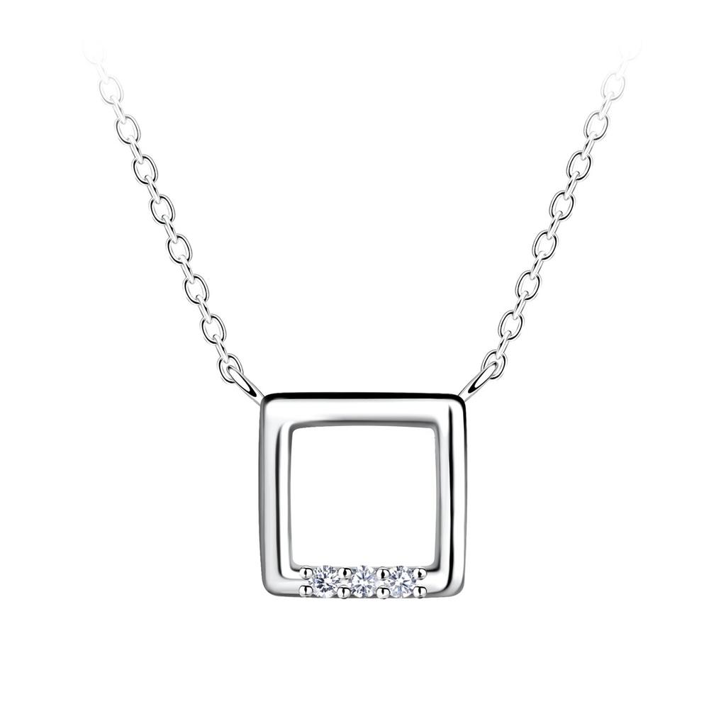 Collier carré en argent