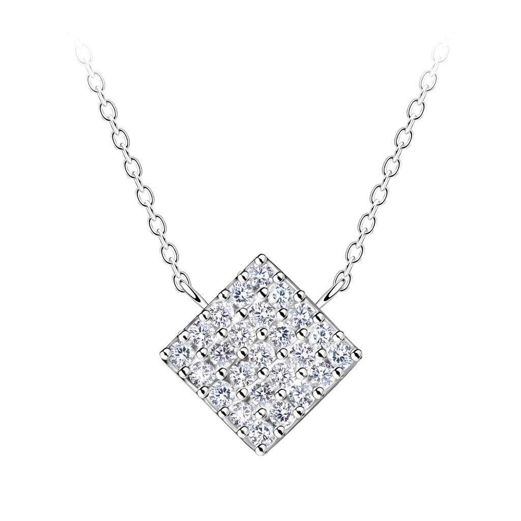 Silver Square Necklace