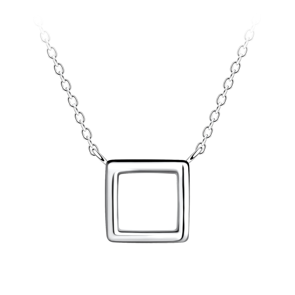 Silver Square Necklace