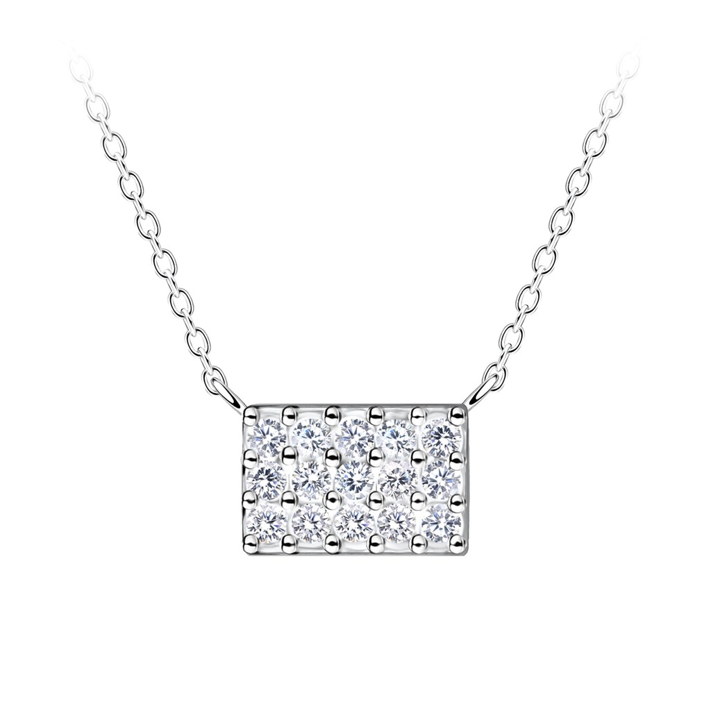 Silver Rectangle Necklace