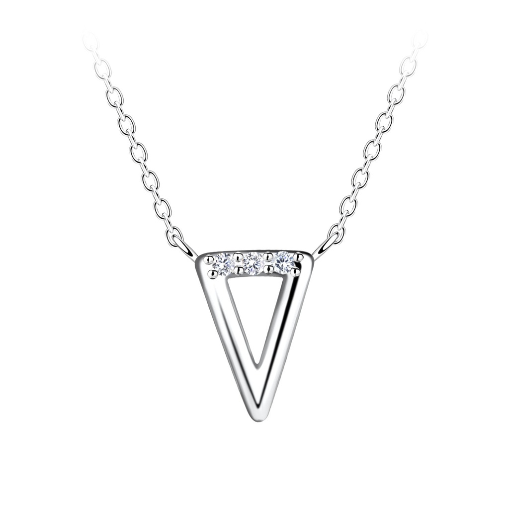 Collier triangle en argent