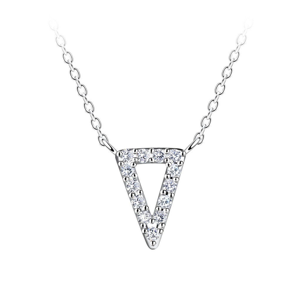 [10037075] Silver Triangle Necklace