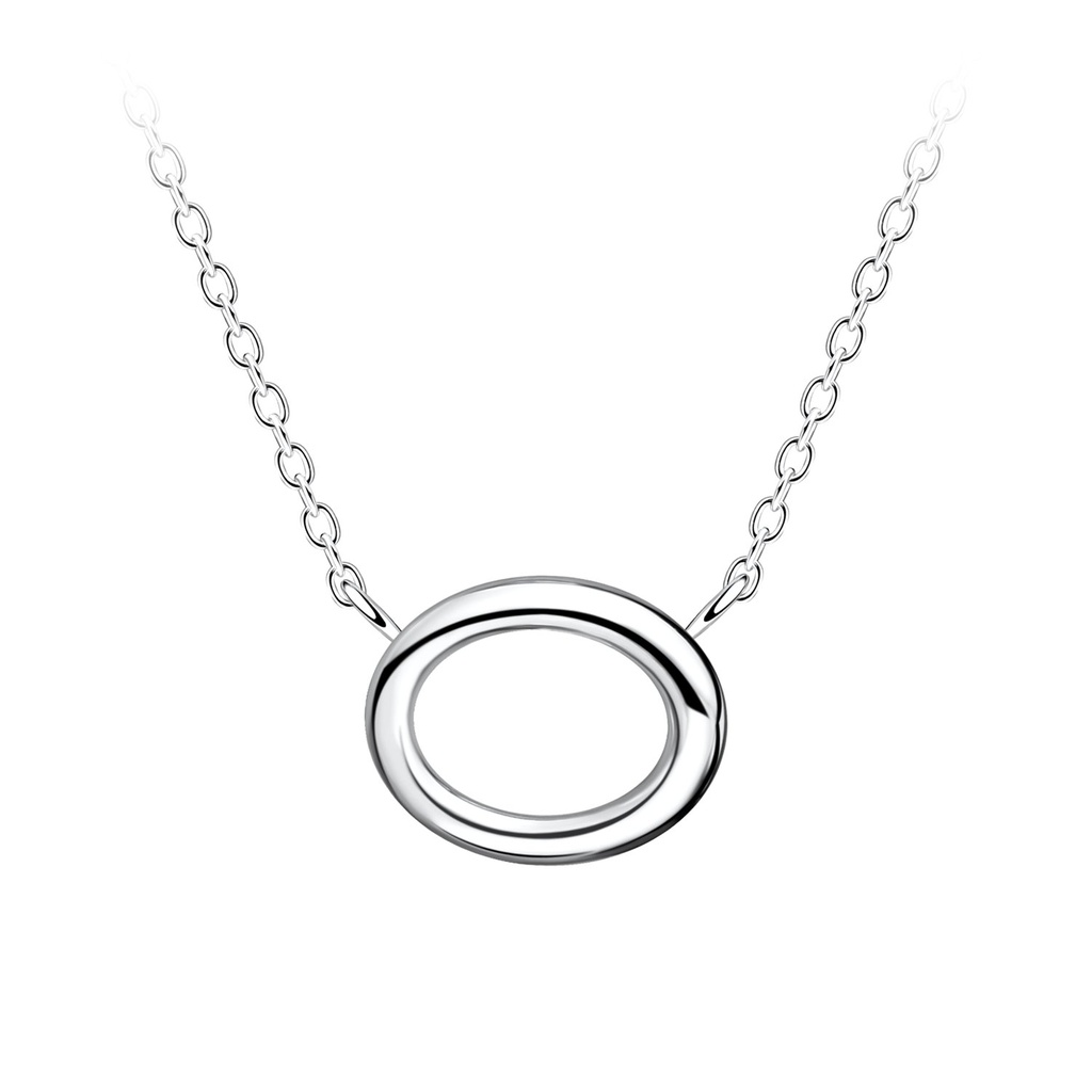 Silver Oval Necklace