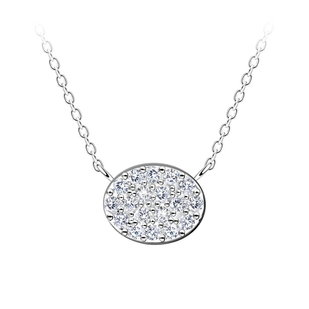 Collier ovale en argent