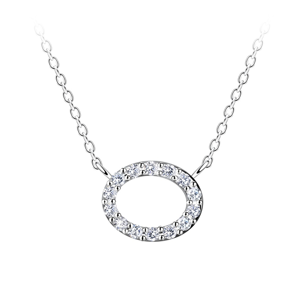 Silver Oval Necklace