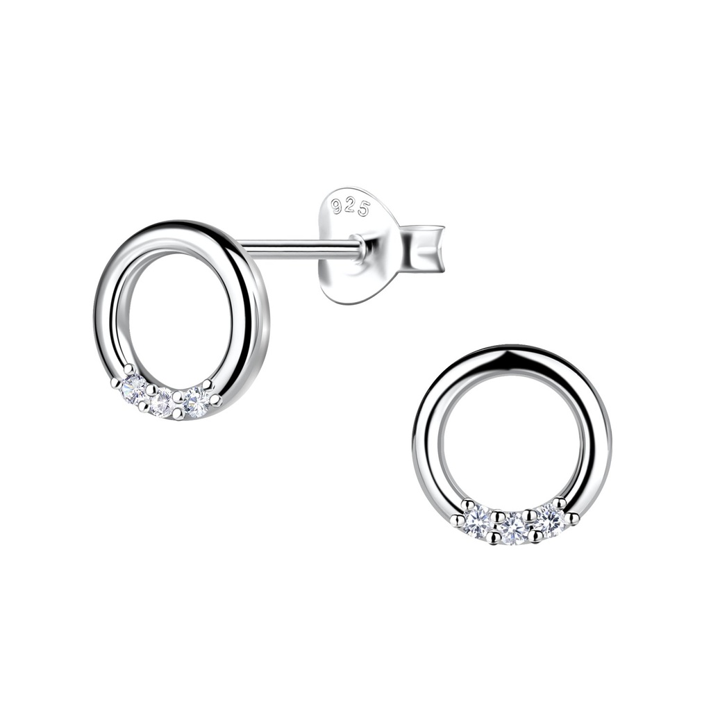 Puces d'oreilles cercle en argent