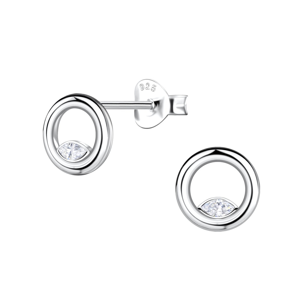 Puces d'oreilles cercle en argent