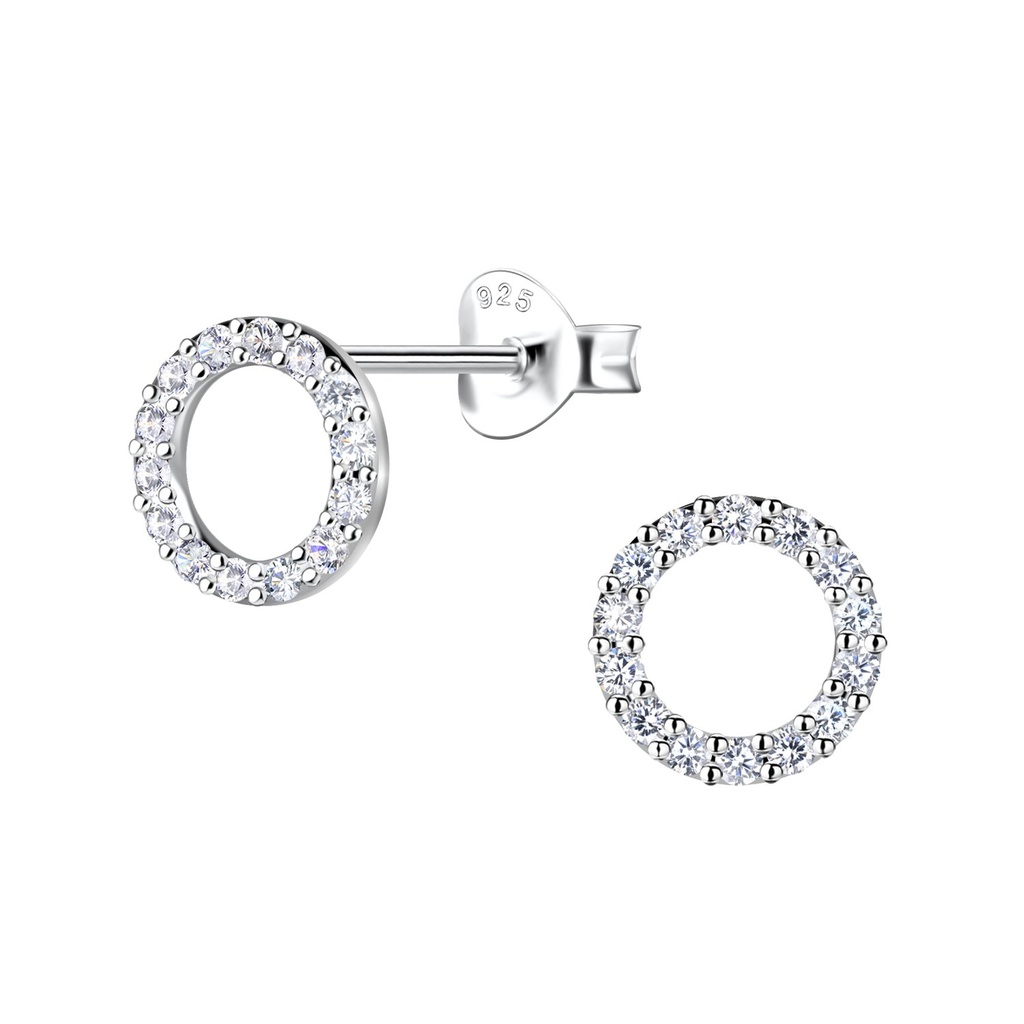 [10036900] Puces d'oreilles cercle en argent
