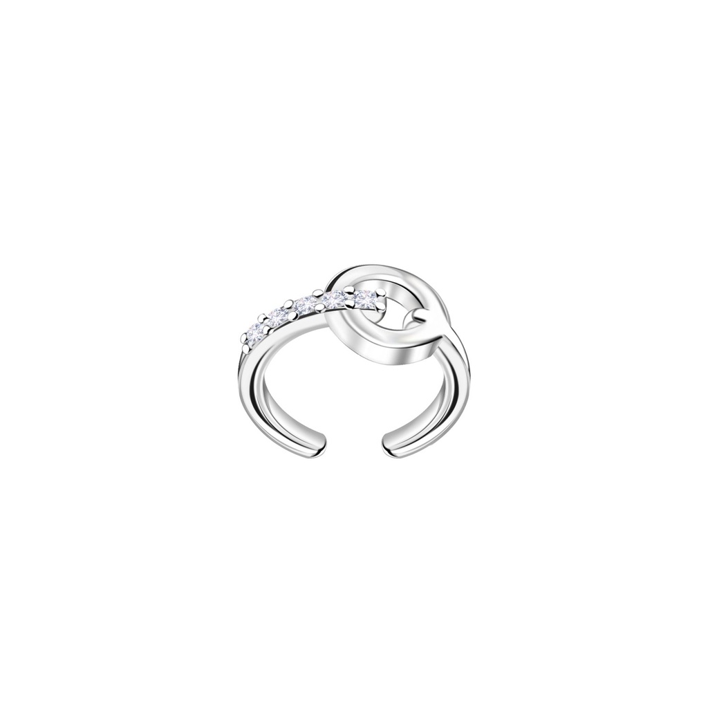 [10036412] Silver Geometric Ear Cuff