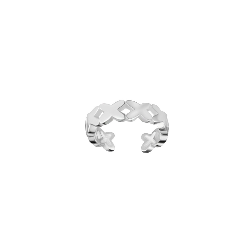 [10036413] Ear cuff à motifs en argent