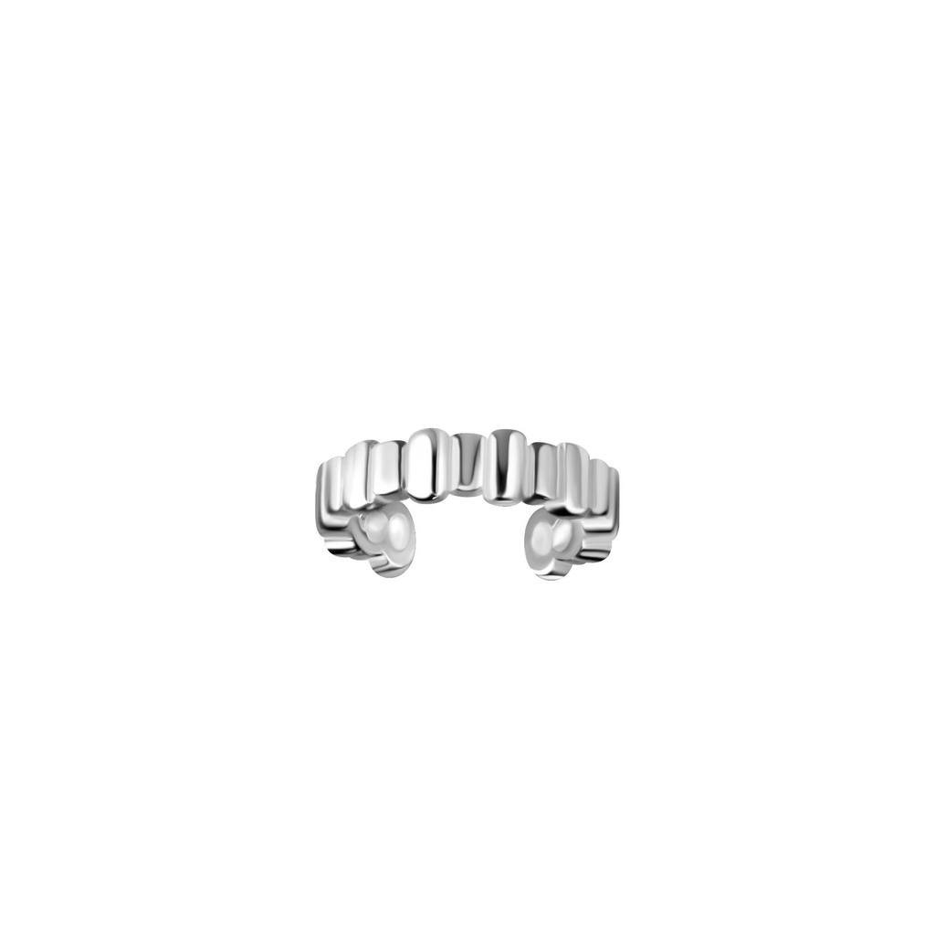Ear cuff à motifs en argent