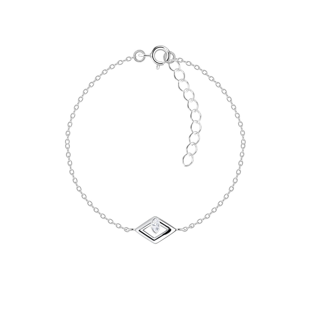 [10037023] Bracelet en forme de diamant en argent