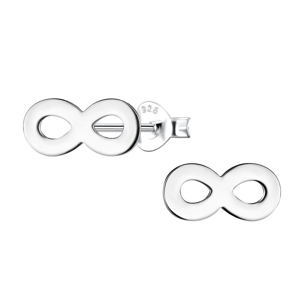 [10037456] Silver Infinity Stud Earrings