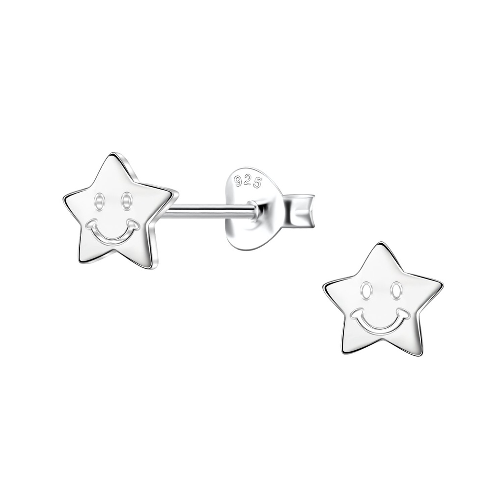 Silver Star Stud Earrings