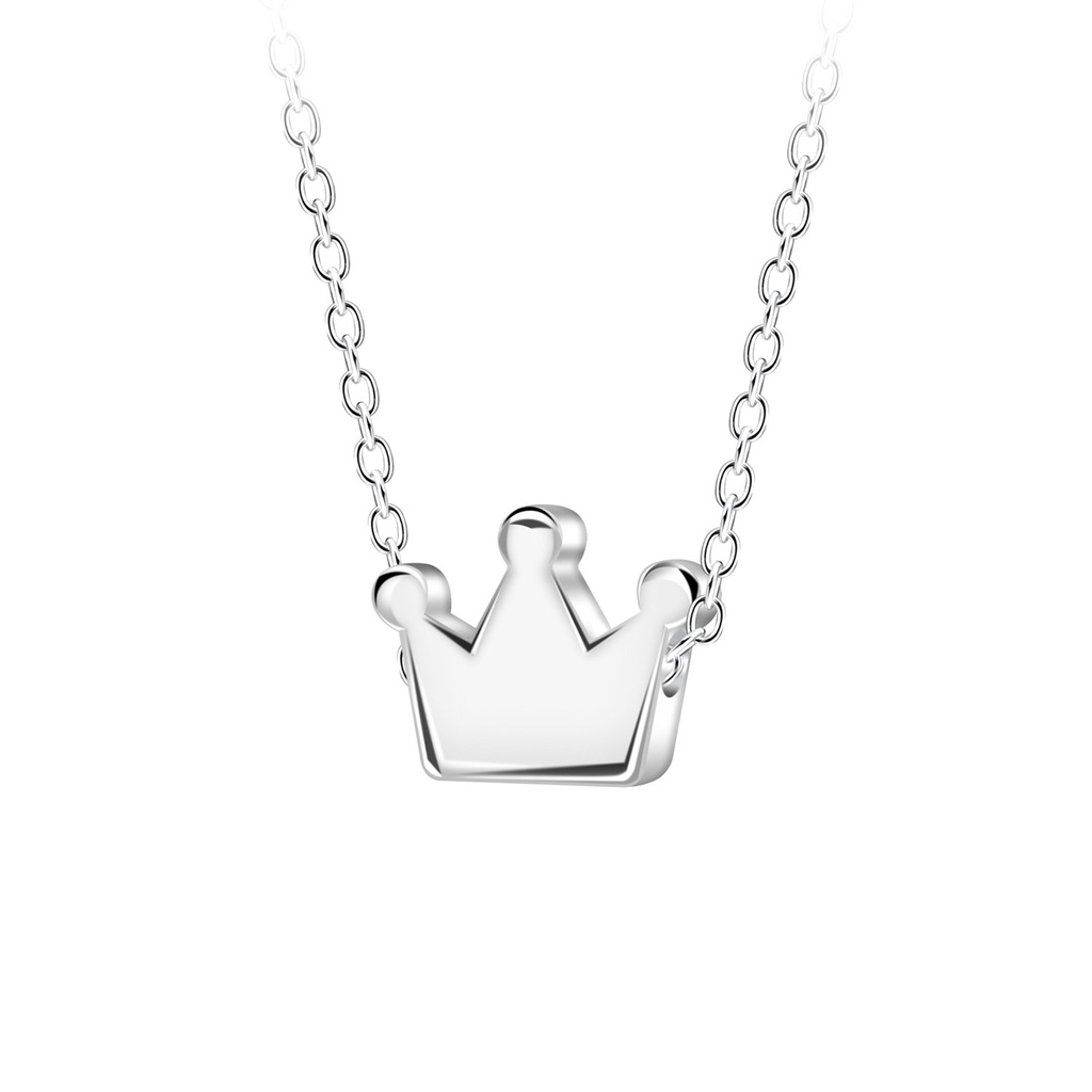 Silver Crown Necklace