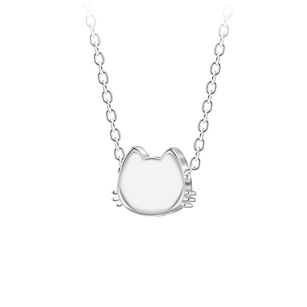 Collier chat en argent