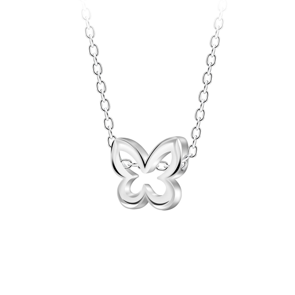 Collier papillon en argent