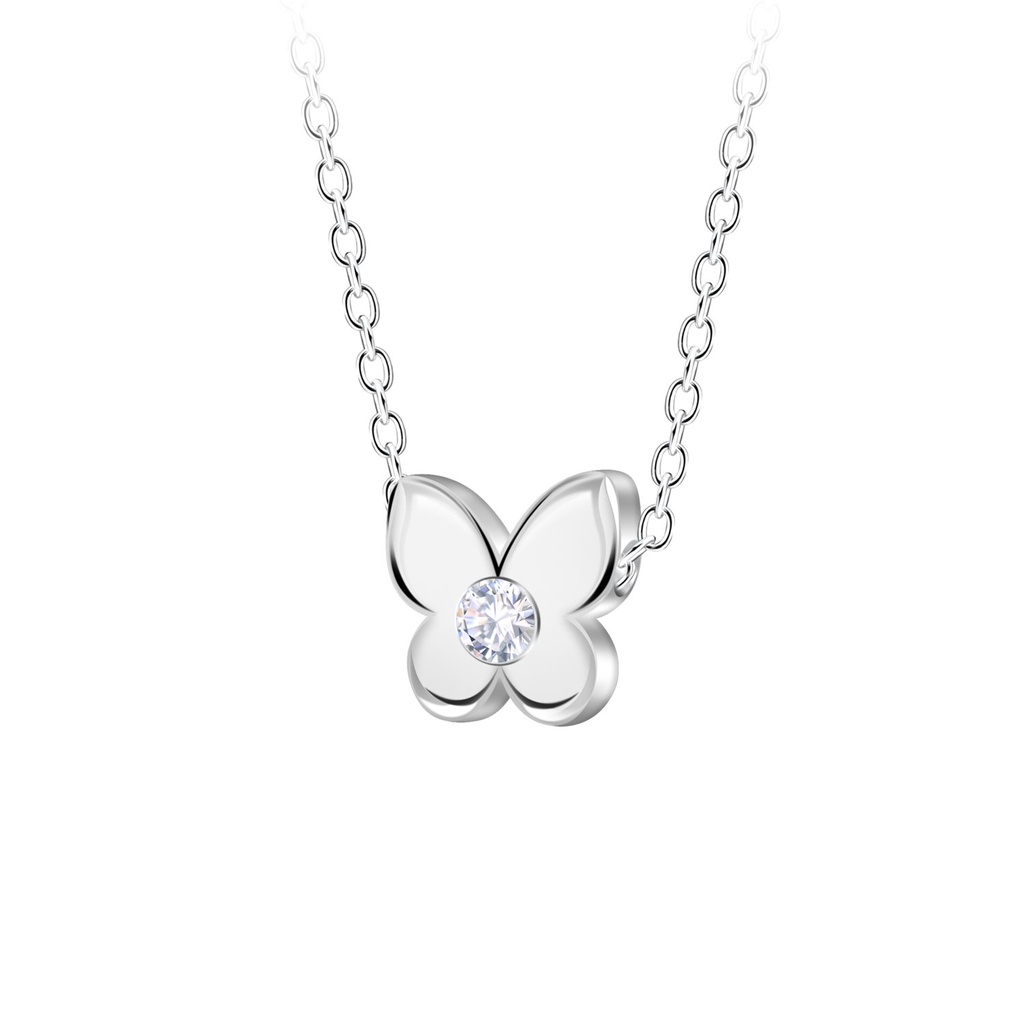 Collier de perles papillon en argent