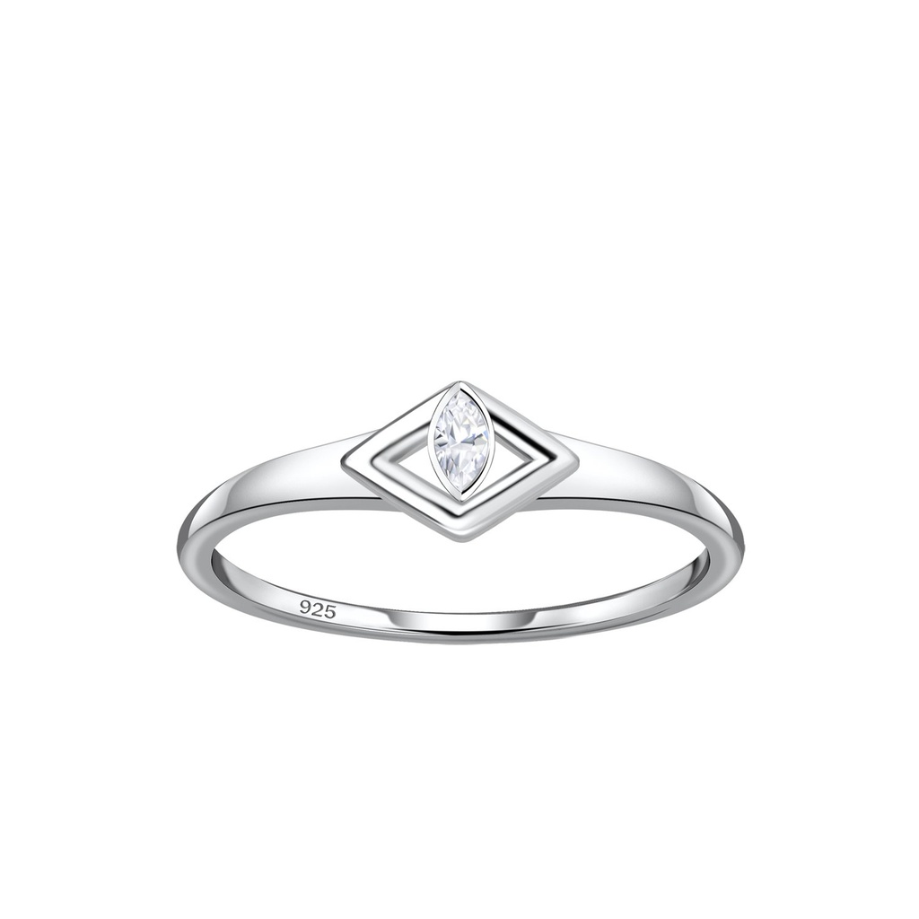 [10036982] Bague en forme de diamant en argent (EU 52 / US 6)