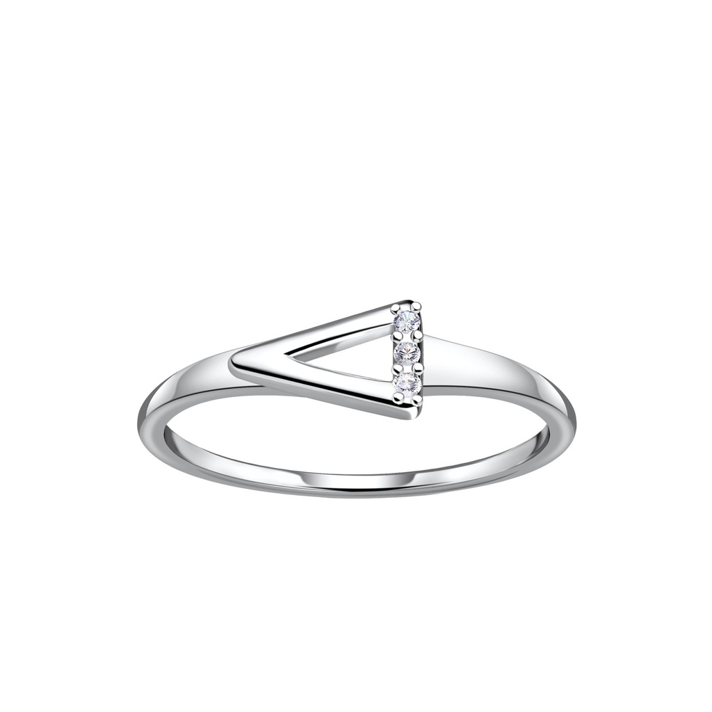 [10036943] Silver Triangle Ring (EU 52 / US 6)