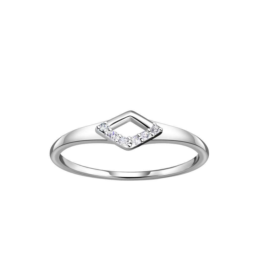 [10036937] Bague en forme de diamant en argent (EU 52 / US 6)
