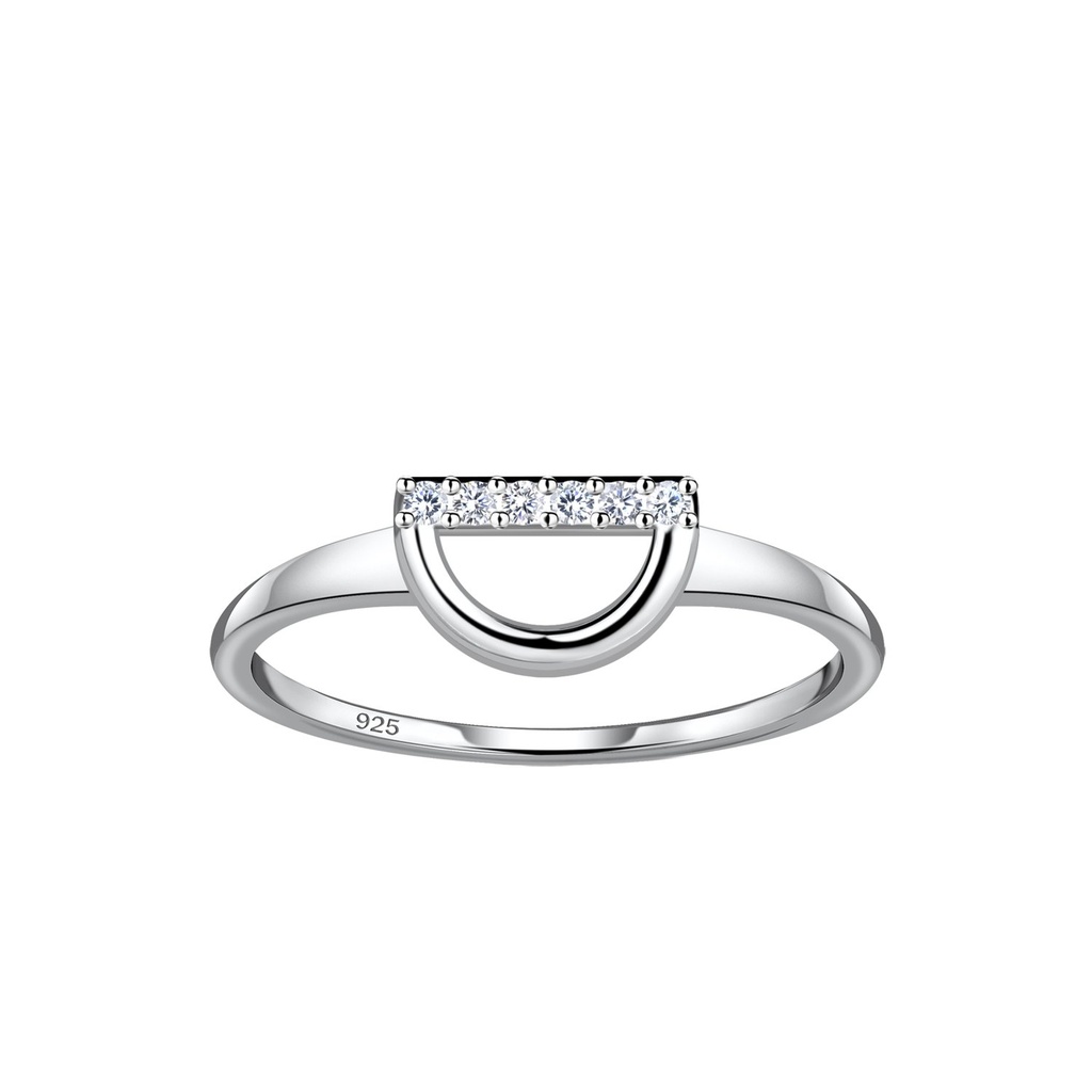 Bague demi-cercle en argent