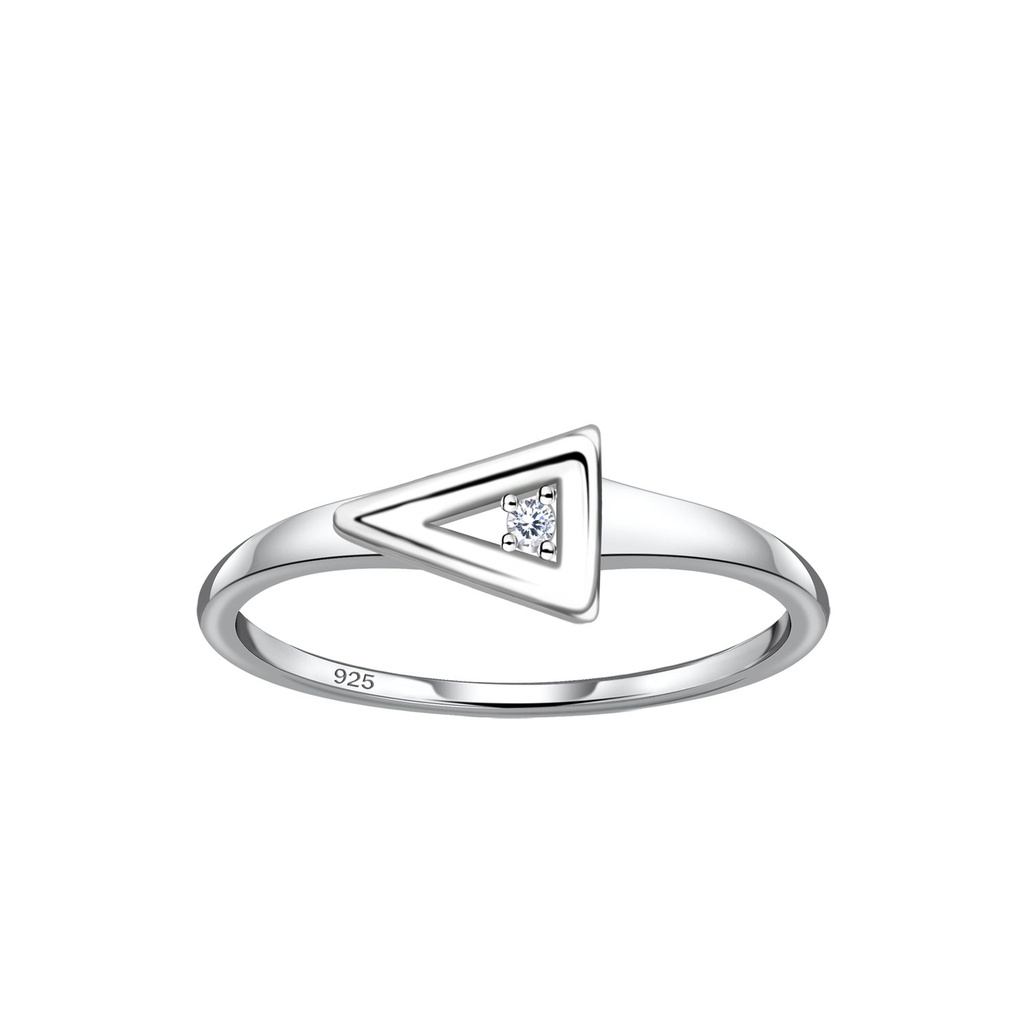 Bague triangle en argent