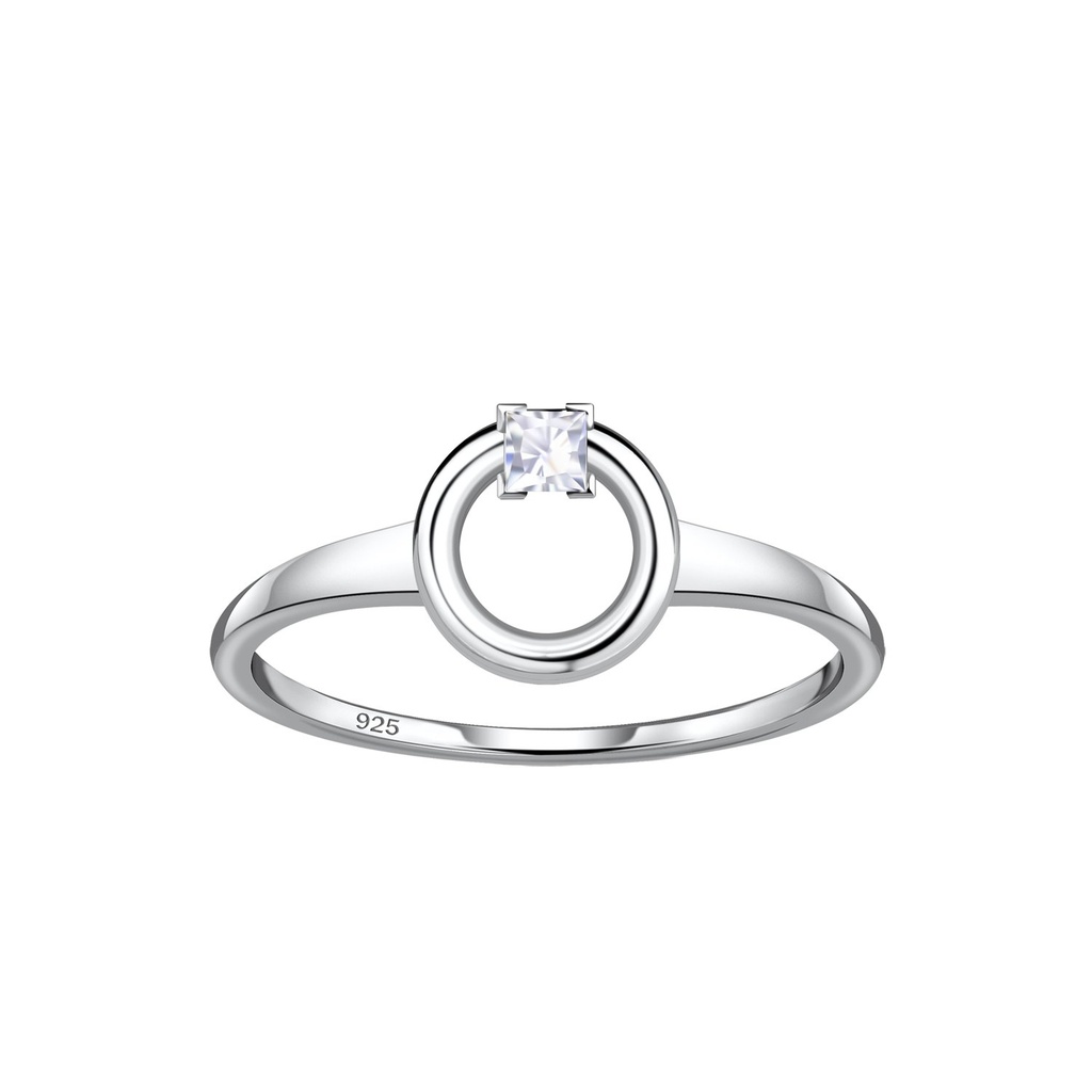 [10036961] Bague cercle en argent (EU 52 / US 6)