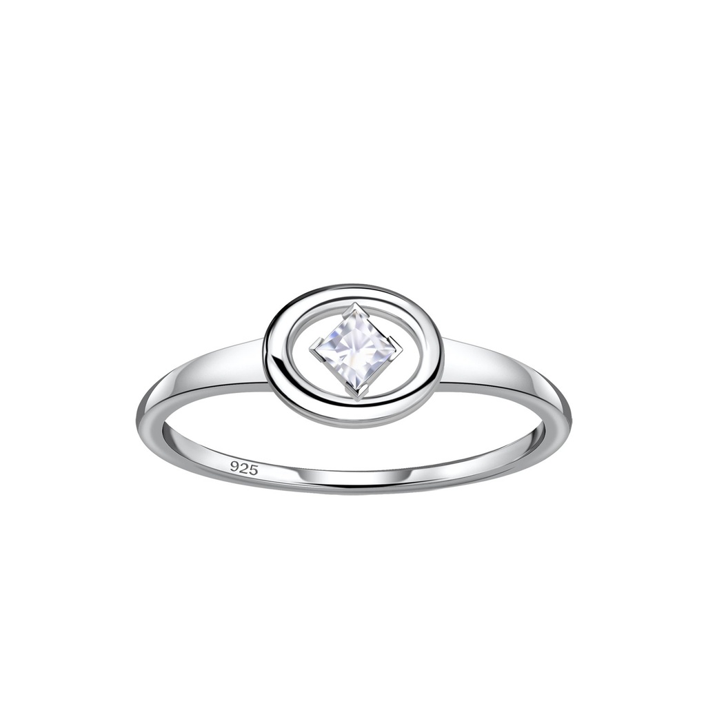 [10037006] Silver Oval Ring (EU 52 / US 6)