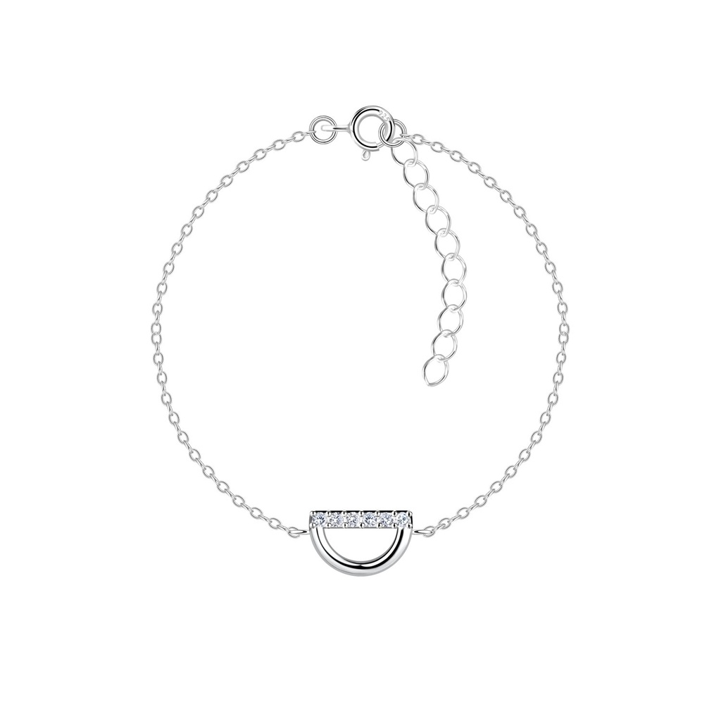 [10037016] Silver Semi Circle Bracelet