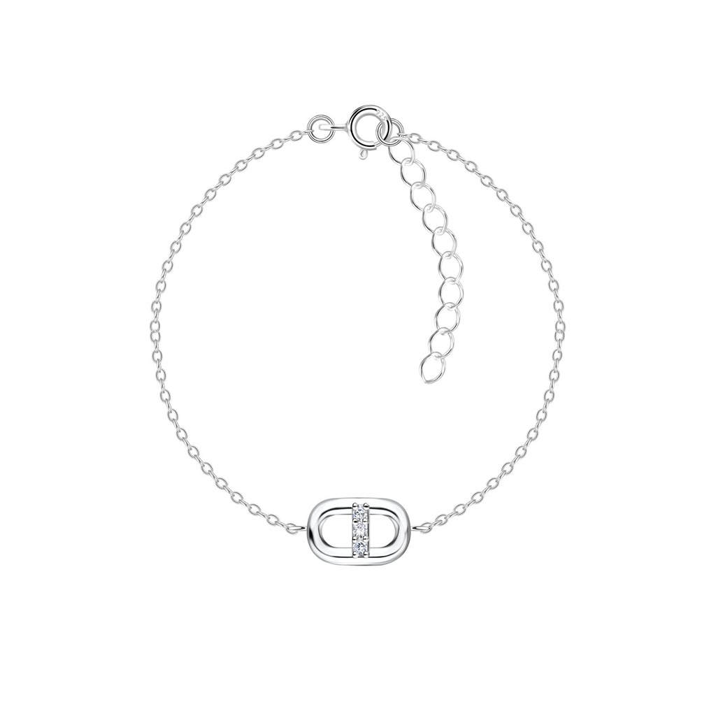 Silver Oval Bracelet