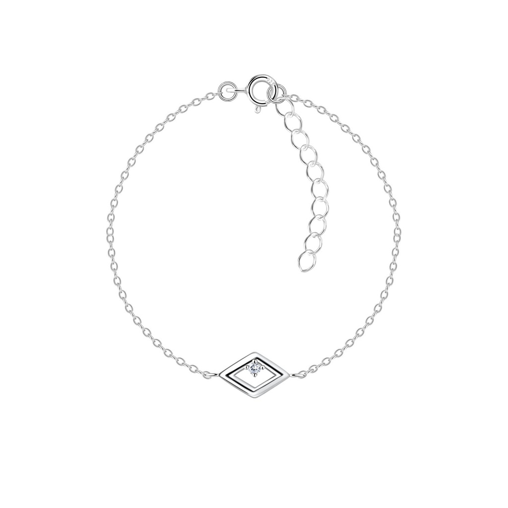 Bracelet en forme de diamant en argent