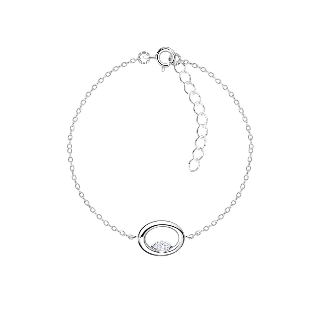 Bracelet ovale en argent