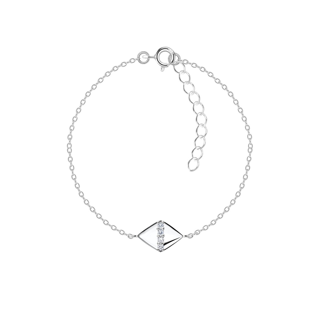 Silver Diamond Shaped Bracelet