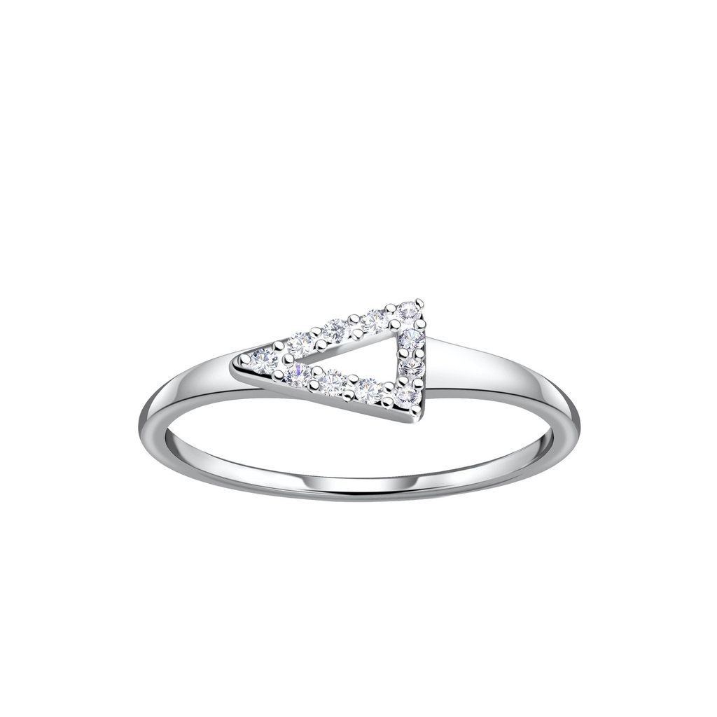 [10036946] Bague triangle en argent (EU 52 / US 6)