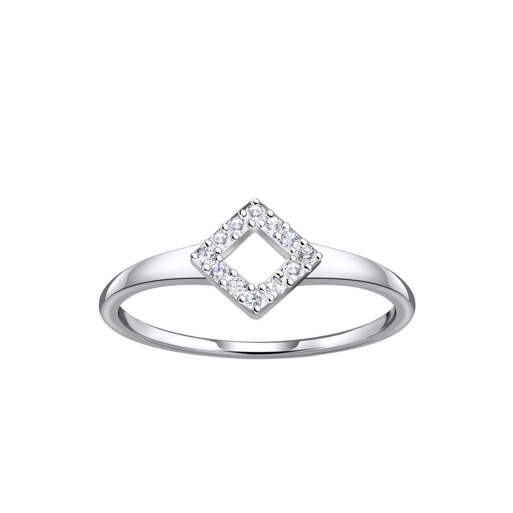 Bague carrée en argent