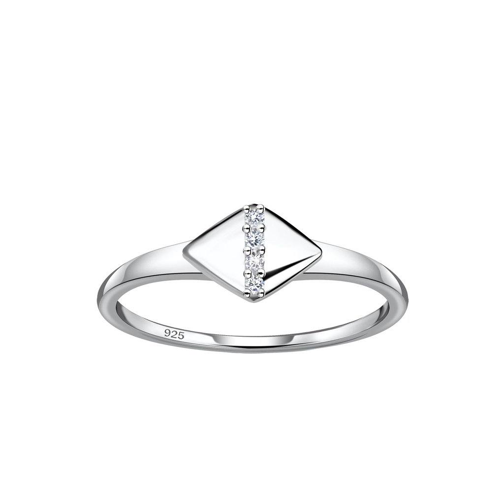 [10036988] Bague en forme de diamant en argent (EU 52 / US 6)