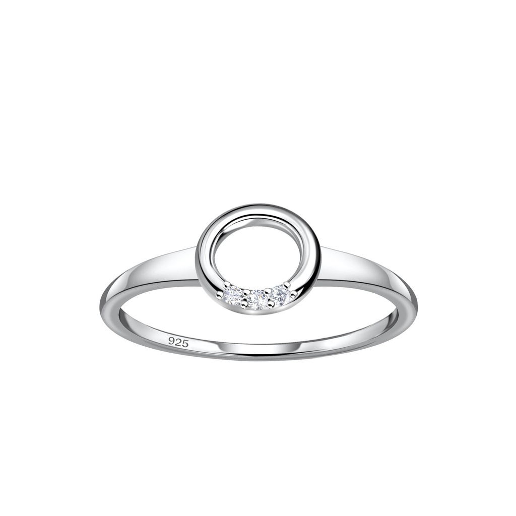 [10036915] Silver Circle Ring (EU 52 / US 6)