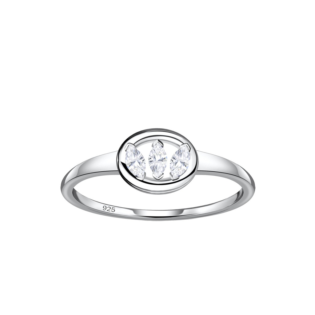 Bague ovale en argent