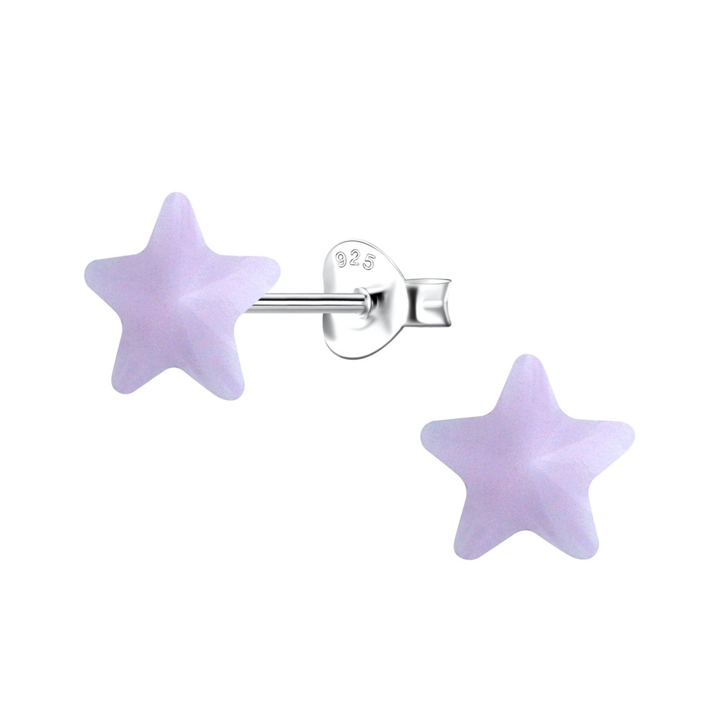 [10036319] Puces d'oreilles en argent avec étoile en résine