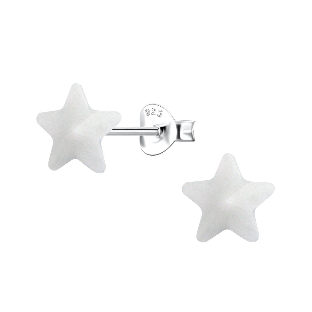 [10036320] Puces d'oreilles en argent avec étoile en résine