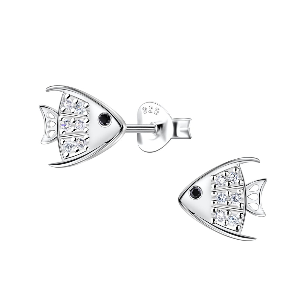 Puces d'oreilles poisson en argent