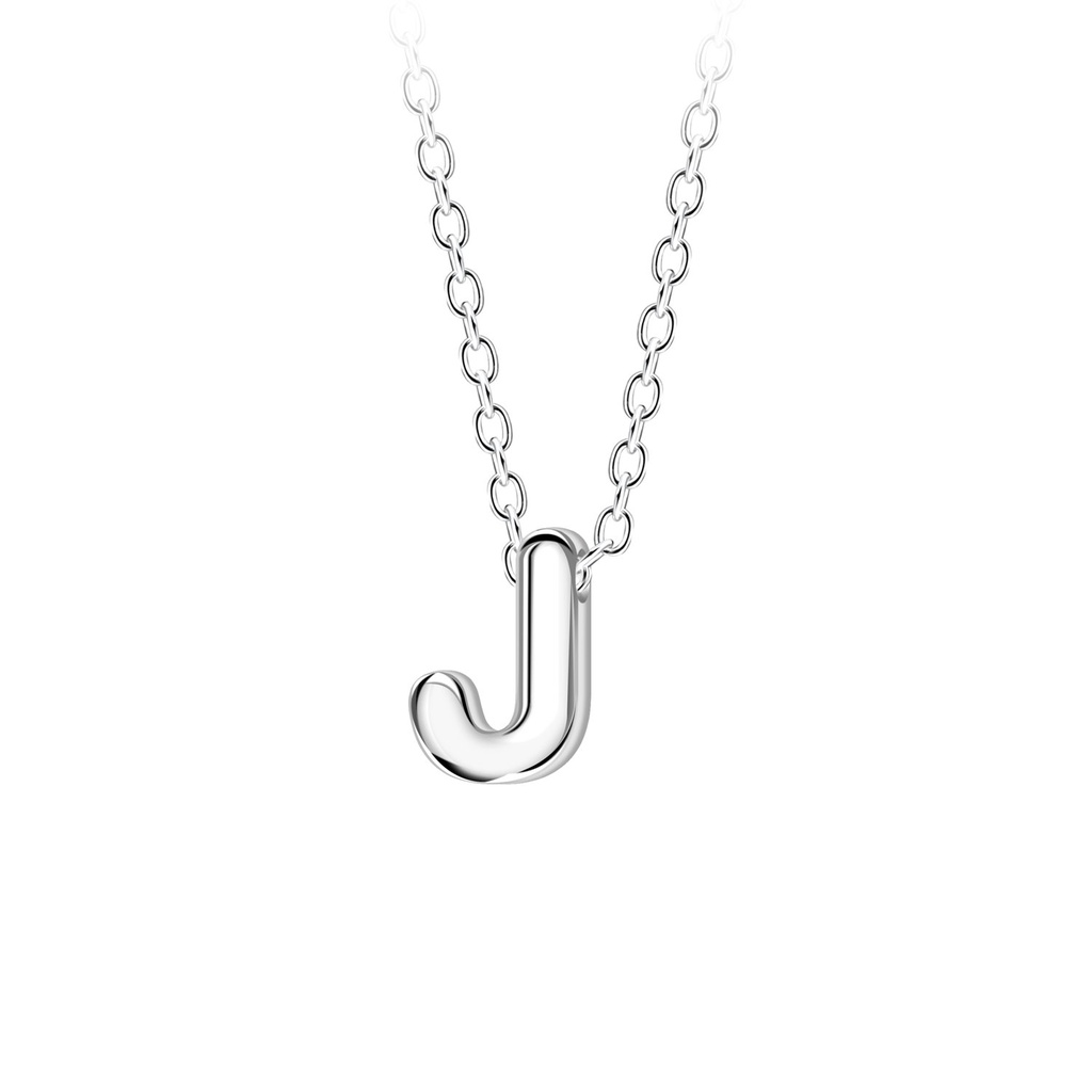 Collier de perles lettre J en argent