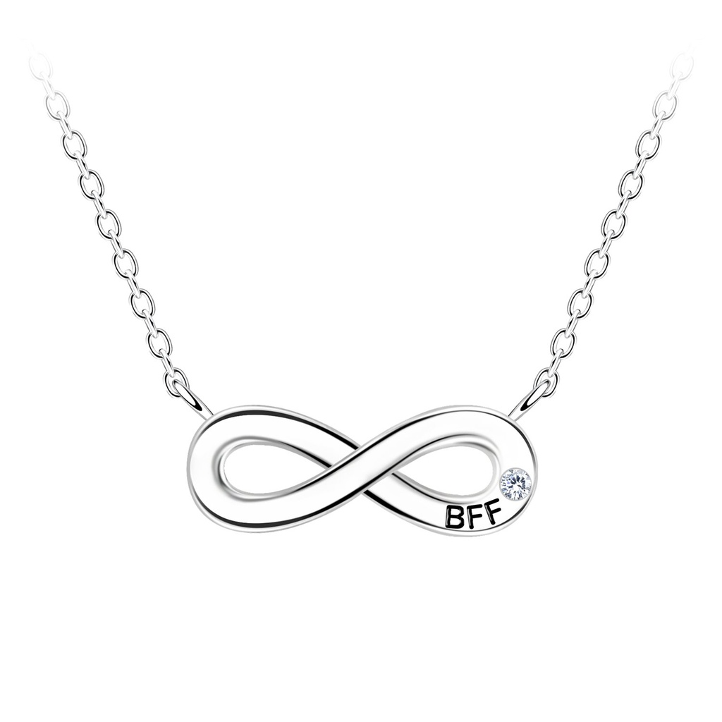 Silver BFF Infinity Necklace