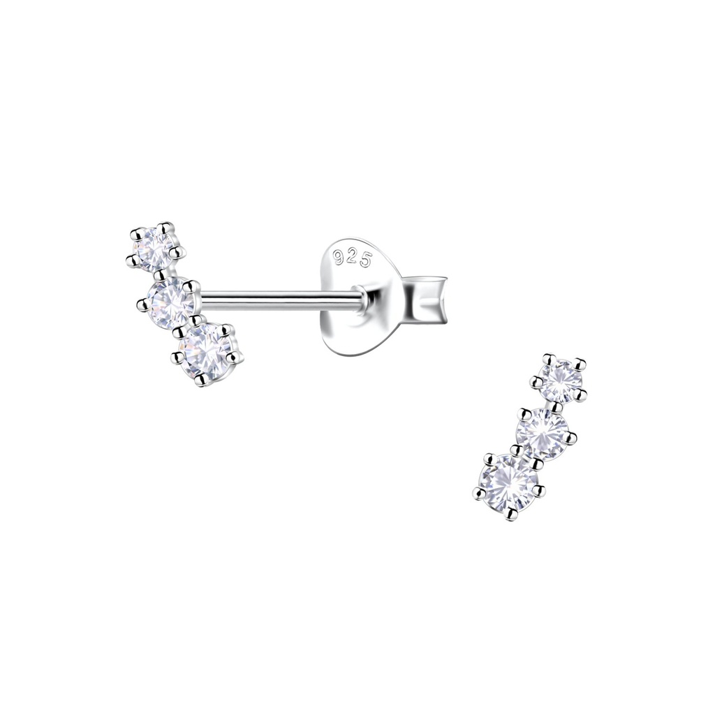 Puces d'oreilles géométriques en argent